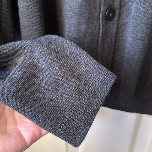 Air Canada Employee Men’s Classic Cardigan Front Button Closure Medium Gray - Picture 4 of 7